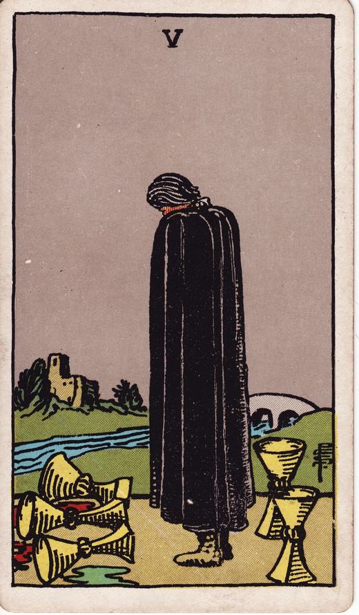Cinque di Coppe — Arcani Minori · Coppe