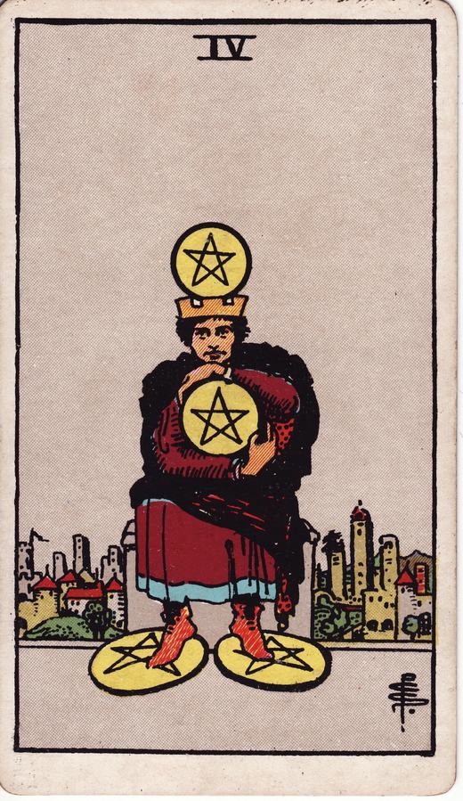 Quattro di Denari — Arcani Minori · Denari
