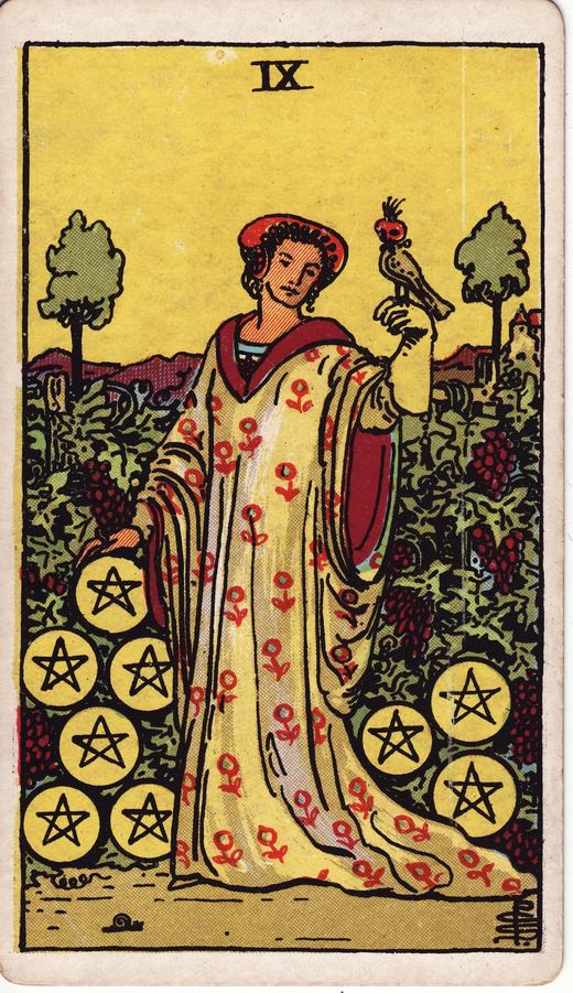 Nove di Denari — Arcani Minori · Denari