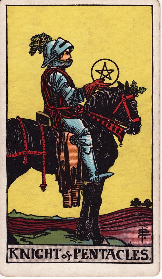 Cavaliere di Denari — Arcani Minori · Denari