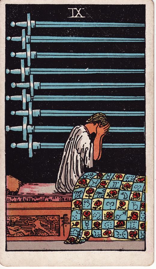 Nine of Swords — Minor Arcana · Swords