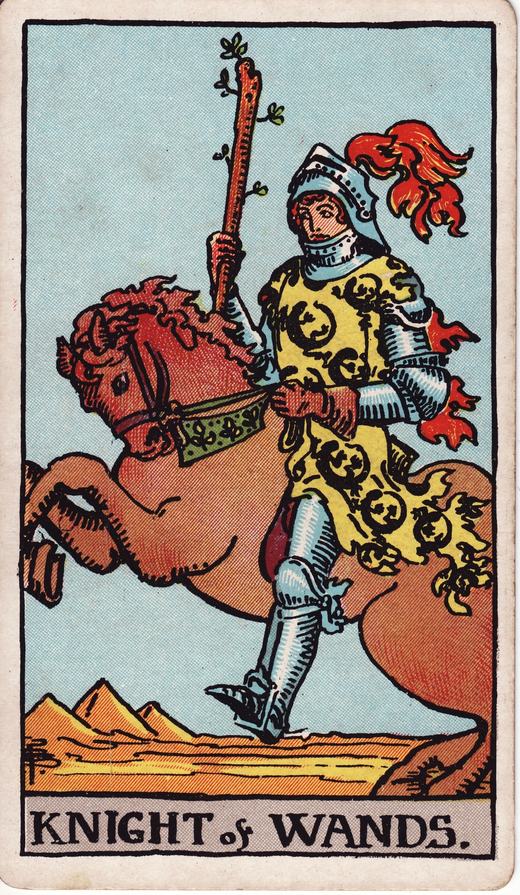 Cavaliere di Bastoni — Arcani Minori · Bastoni